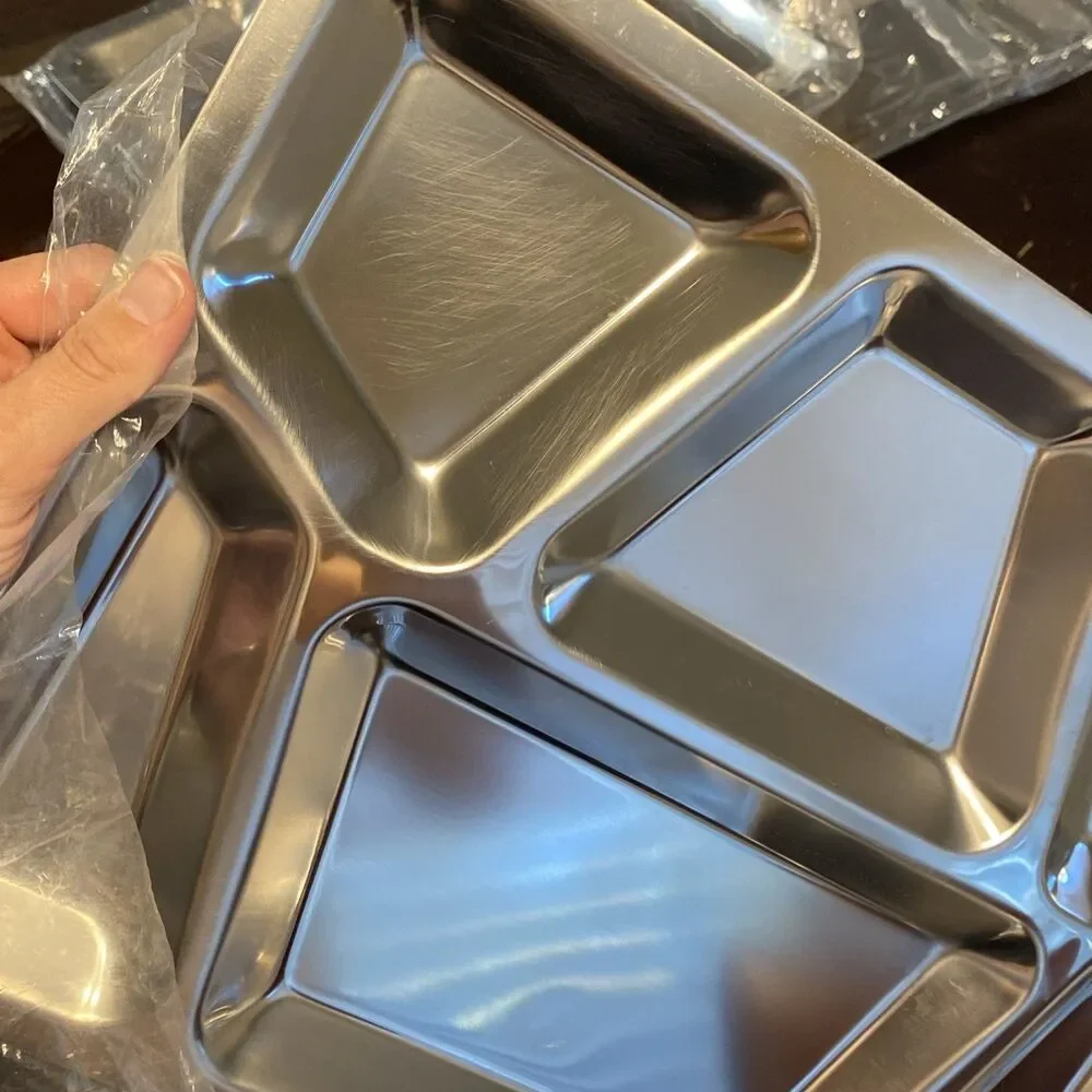Vintage Military Stainless Steel Mess Hall Trays Camping Picnic Set Of 14